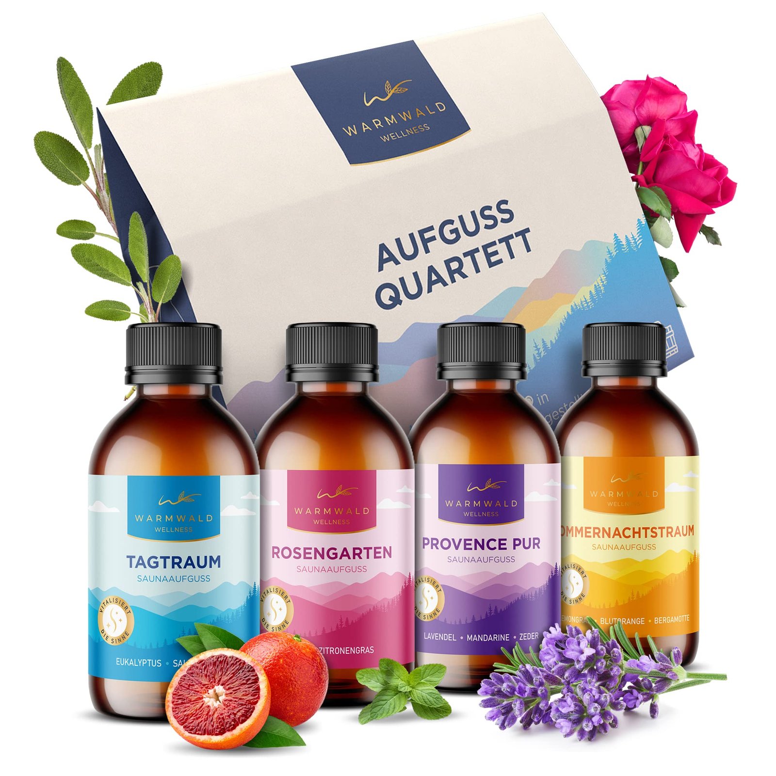 Warmwald QUARTETT – Sauna Aufgussmittel
