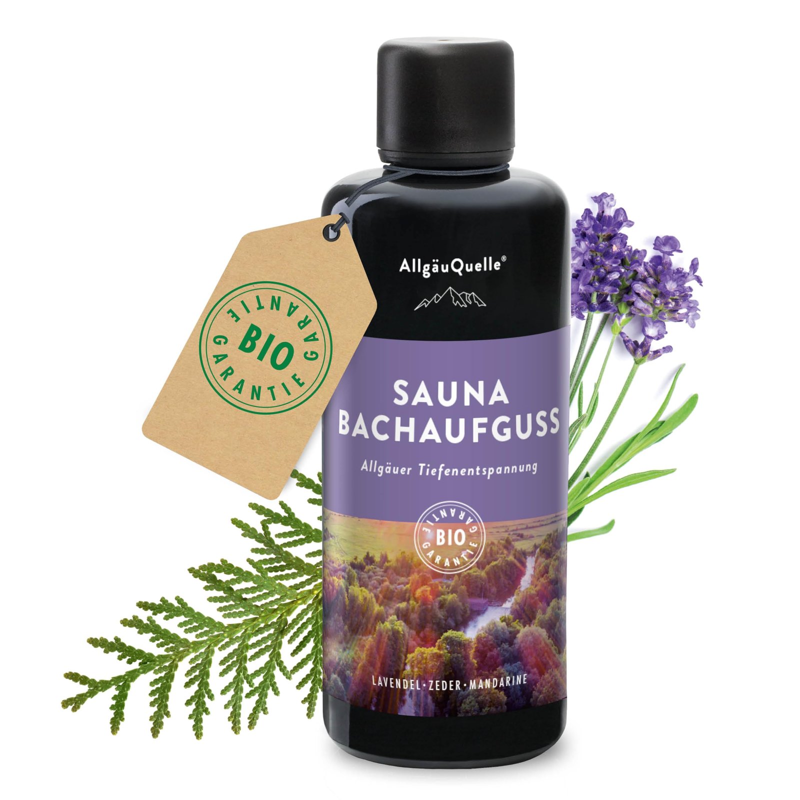 AllgäuQuelle Sauna Aufguss Tiefenentspannung Lavendel Zeder Mandarine