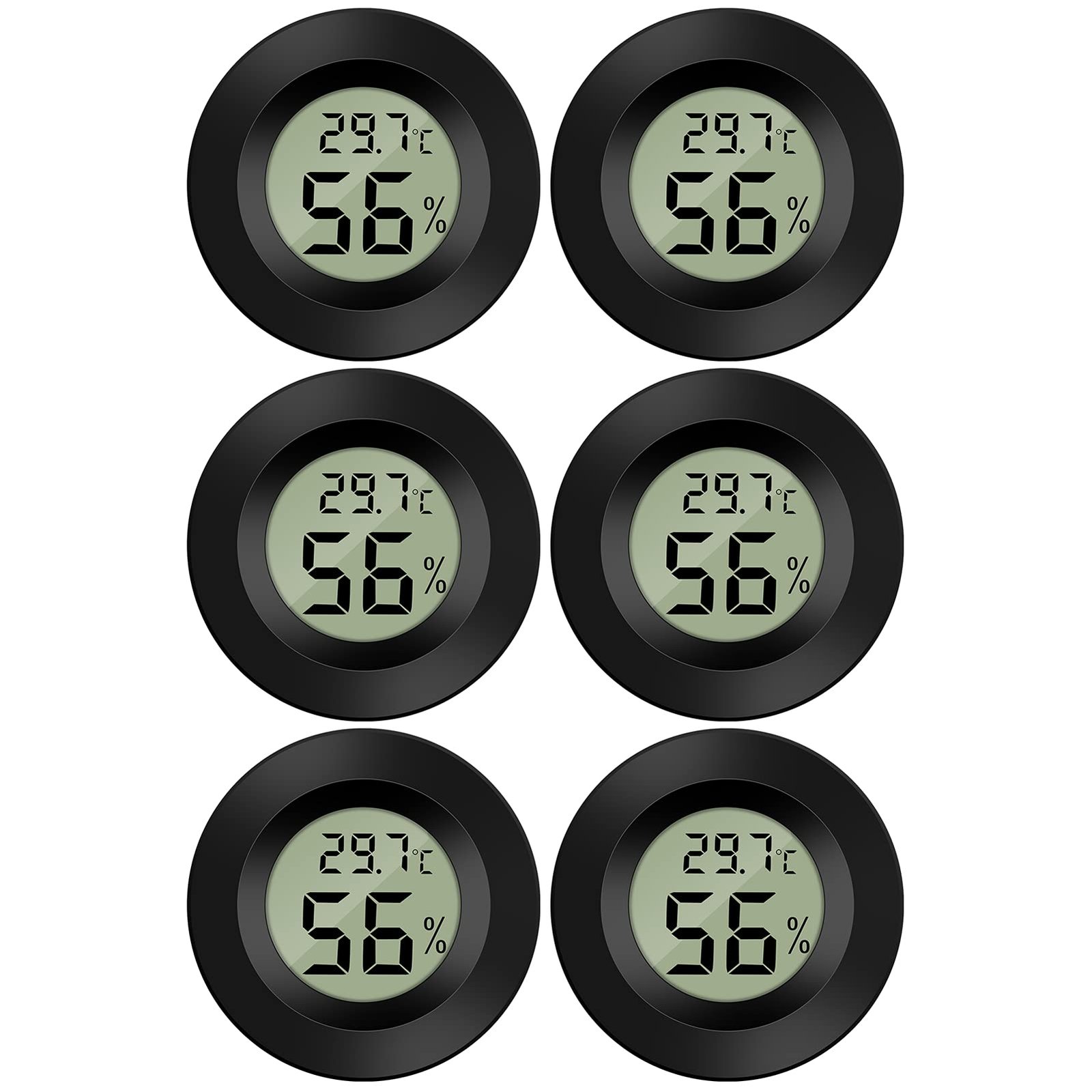 Thlevel Mini Digital Hygrometer Thermometer (6er-Pack)