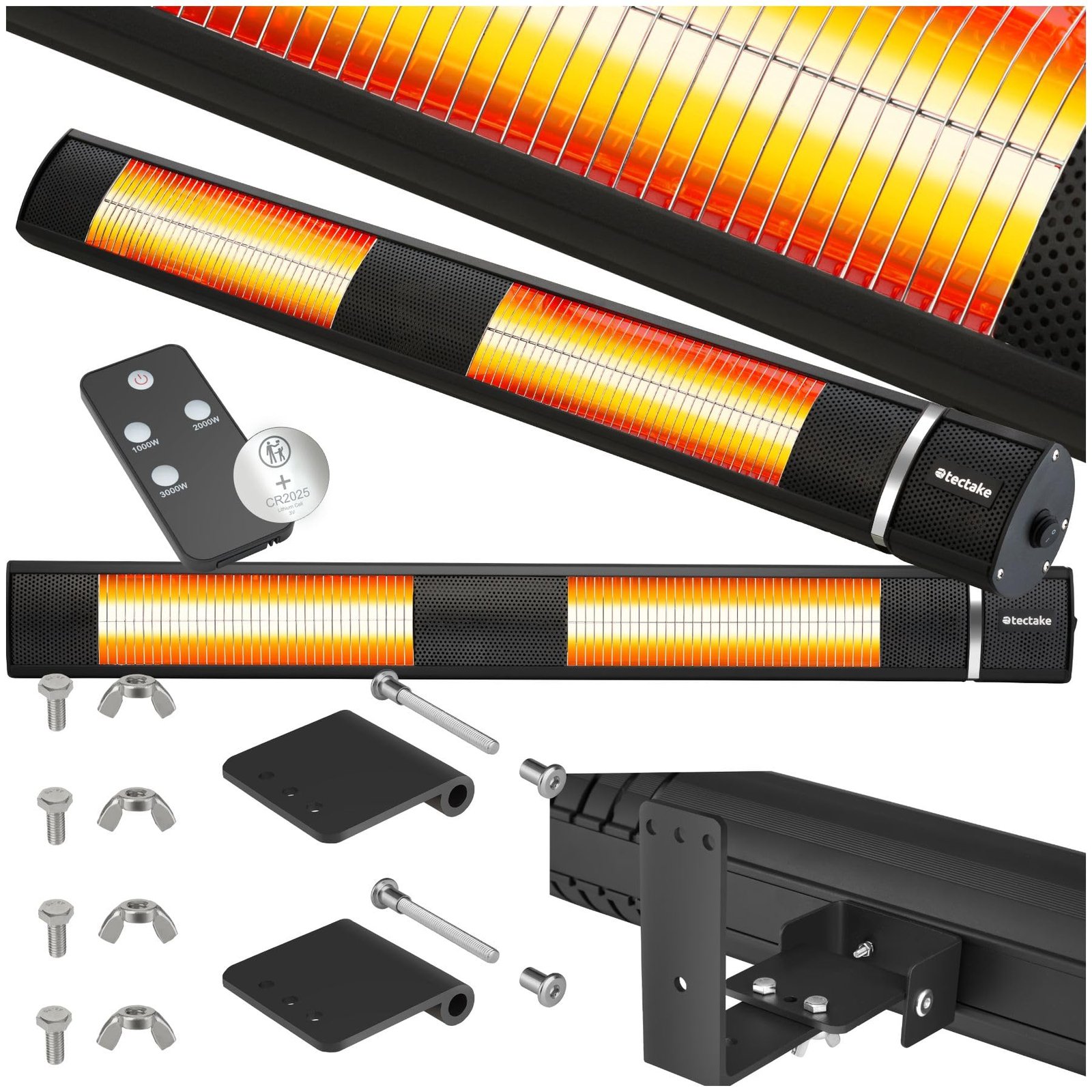 tectake Infrarot Heizstrahler mit Fernbedienung