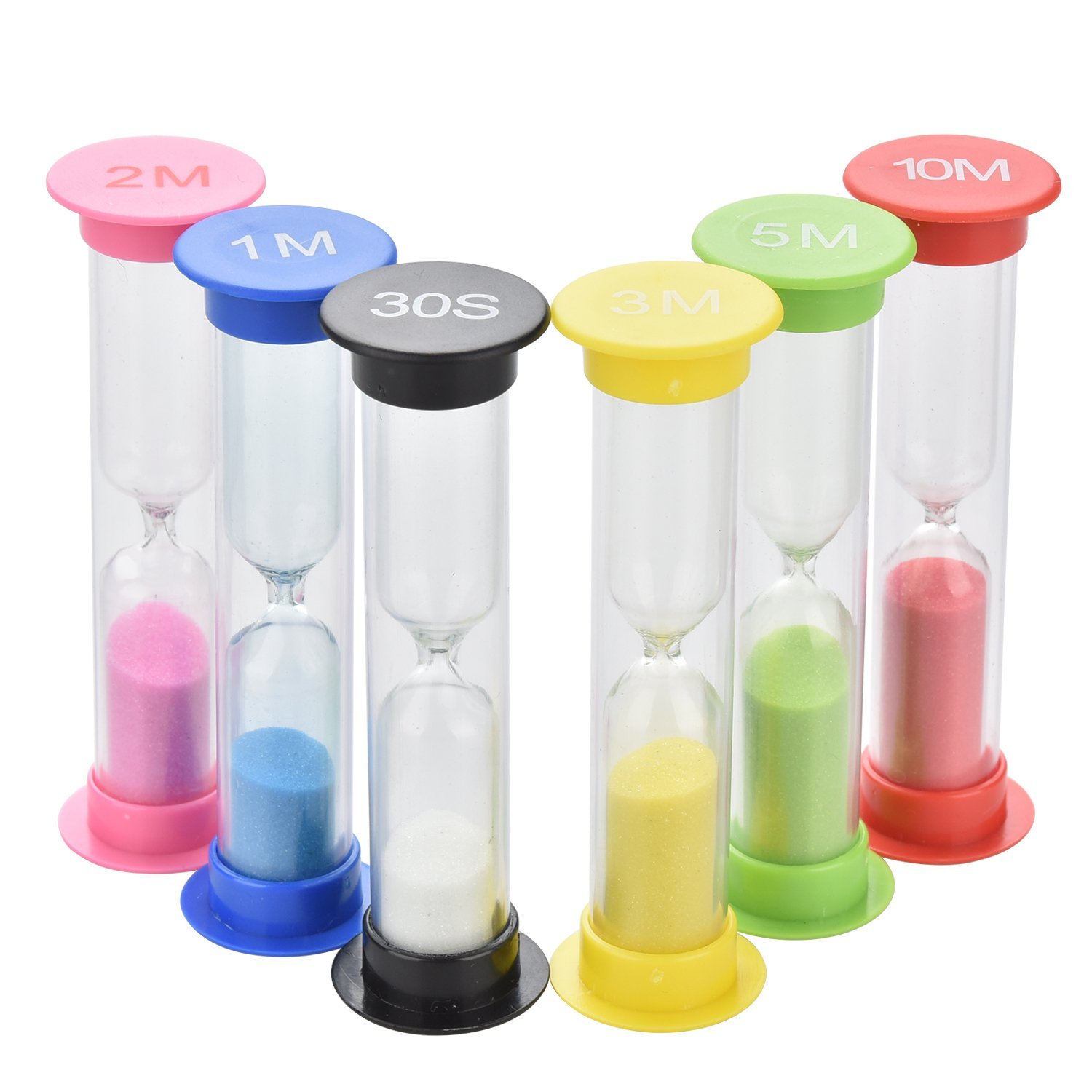 eLander Farbenfrohe Sanduhren 6er-Set