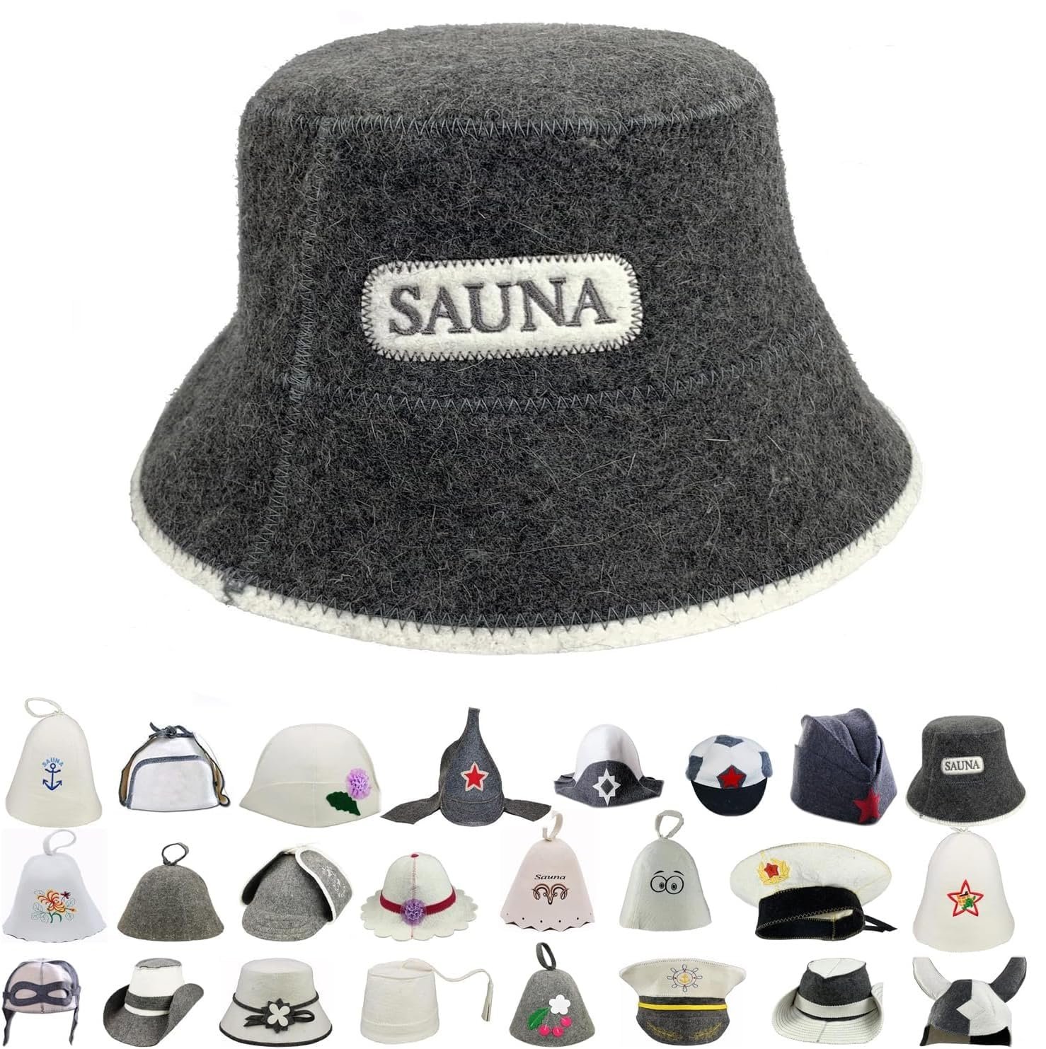 Ger3as Saunahut (100% Wollfilz)