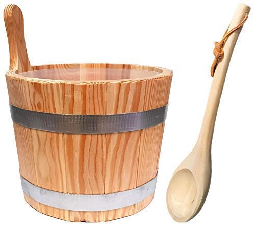 SudoreWell® Saunakübel Set aus Lärchenholz