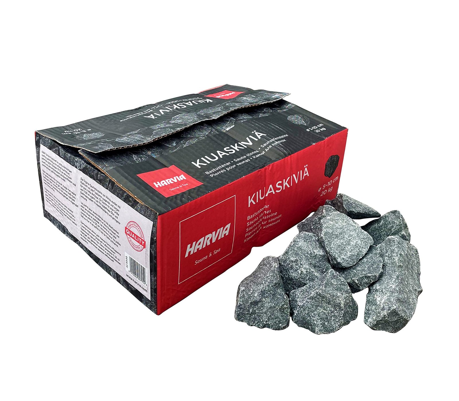 HARVIA Saunasteine 20 kg, 5–10 cm